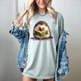 Porcupine Reading Book Hedgehog Book Lover Women's Comfort Colors T-Shirt Denim