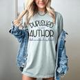 Published Author Est 2024 Ask Me About My Book Authors Books Women's Comfort Colors T-Shirt Denim