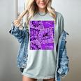 Purple Comic Book Purple Color Graphic Women's Comfort Colors T-Shirt Denim