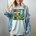 Rabbit Reading Book Under Large Mushroom Easter Bandana Women's Comfort Colors T-Shirt Denim