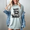Raccoon With Book Cute Raccoons Reading Books Women's Comfort Colors T-Shirt Denim Raccoon With Book Cute Raccoons Reading Books Women's Comfort Colors T-Shirt Denim