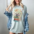 Raccoon Books Reading Flowers Women's Comfort Colors T-Shirt Denim Raccoon Books Reading Flowers Women's Comfort Colors T-Shirt Denim