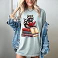 Raccoon Reading Books Matching Bookworm Readers Librarian Women's Comfort Colors T-Shirt Denim