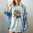 I Read Banned Books Bookworm Women's Comfort Colors T-Shirt Denim