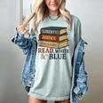 Read Blue Liberty Books July 4th Independence Women's Comfort Colors T-Shirt Denim