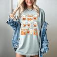 Read Boo KS Read More Bo KS Cute Ghost Reading Book Women's Comfort Colors T-Shirt Denim