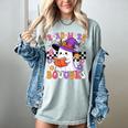 Read More Books Ghost Reading Book Teacher Halloween Women's Comfort Colors T-Shirt Denim