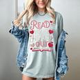 Read Your Cute Heart Out Teacher Librarian Love Reading Book Women's Comfort Colors T-Shirt Denim