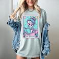 The Reader Retro Reading Skeleton Books Flowers Tarot Card Women's Comfort Colors T-Shirt Denim The Reader Retro Reading Skeleton Books Flowers Tarot Card Women's Comfort Colors T-Shirt Denim
