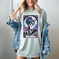 The Reader Tarot Card Reading Skeleton Skull Book Lover Women's Comfort Colors T-Shirt Denim