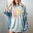 Reading 67 Teacher Six Seven Reading 6 7 Book Lover Women's Comfort Colors T-Shirt Denim