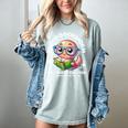 Reading Book Lovers Glasses Cartoon Worm Books Cute Bookworm Women's Comfort Colors T-Shirt Denim