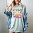 Reading Colors Our World Books Lover Women's Comfort Colors T-Shirt Denim Reading Colors Our World Books Lover Women's Comfort Colors T-Shirt Denim