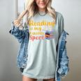 Reading Is My Favorite Sport Book Lovers Women's Comfort Colors T-Shirt Denim