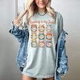 Reading Is My Jam Cute Jelly Jars Book Genres Women's Comfort Colors T-Shirt Denim