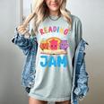 Reading Is My Jam I Love To Read Books Boy Girl Women's Comfort Colors T-Shirt Denim