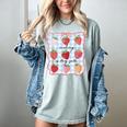 Reading Is My Jam Preppy Stawberry Bookworm Book Lover Nerd Women's Comfort Colors T-Shirt Denim