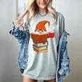 Reading Lover Book Graphic Gnome Women's Comfort Colors T-Shirt Denim