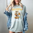Reading Makes Me Feel Less Murdery Book Dragon Women's Comfort Colors T-Shirt Denim Reading Makes Me Feel Less Murdery Book Dragon Women's Comfort Colors T-Shirt Denim