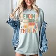 Reading Is My Therapy Book Lover Women's Comfort Colors T-Shirt Denim