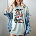 Reading Is Snow Much Fun Christmas Bookworm Snowman Reading Women's Comfort Colors T-Shirt Denim Reading Is Snow Much Fun Christmas Bookworm Snowman Reading Women's Comfort Colors T-Shirt Denim