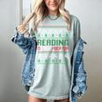 Reading Is Snow Much Fun Winter Bookworm Reading Book Lovers Women's Comfort Colors T-Shirt Denim