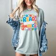 Reads Across Tee America Books Reader Reading Teacher Women's Comfort Colors T-Shirt Denim