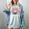 Readsolotl Axolotl Reading Book Lover Kawaii Bookworms Women's Comfort Colors T-Shirt Denim