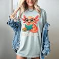 Readsolotl Kawaii Axolotl Reading Book Lover Women's Comfort Colors T-Shirt Denim Readsolotl Kawaii Axolotl Reading Book Lover Women's Comfort Colors T-Shirt Denim