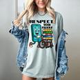 Respect Elders Cellphone Pushing Books In a Wheelchair Women's Comfort Colors T-Shirt Denim