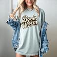 Retro Book Worm Reading For Book Lovers Women's Comfort Colors T-Shirt Denim Retro Book Worm Reading For Book Lovers Women's Comfort Colors T-Shirt Denim