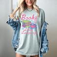 Retro Books Are My Love Language Valentine Book Lovers Women's Comfort Colors T-Shirt Denim