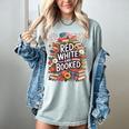 Retro Floral Red & Booked Library Reading 4th Of July Women's Comfort Colors T-Shirt Denim