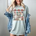Retro Ghost Reading Book Teacher Librarian Bookish Christmas Women's Comfort Colors T-Shirt Denim Retro Ghost Reading Book Teacher Librarian Bookish Christmas Women's Comfort Colors T-Shirt Denim