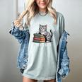 Retro I Just Want To Read Books And Pet Cats Women's Comfort Colors T-Shirt Denim Retro I Just Want To Read Books And Pet Cats Women's Comfort Colors T-Shirt Denim