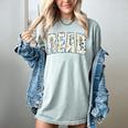 Retro Read Floral Reading Bookworm Librarian Book Lover Women's Comfort Colors T-Shirt Denim