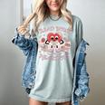 Retro Read Your Heart Out Valentine’s Day Teacher Book Lover Women's Comfort Colors T-Shirt Denim