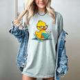 Rubber Duck Reading Book Reader Books Rubber Duckie Women's Comfort Colors T-Shirt Denim