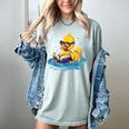 Rubber Duck Reading Book Swim Rubber Duckling Rubber Duckie Women's Comfort Colors T-Shirt Denim