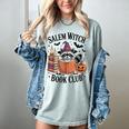 Salem WItch Book Club Halloween Raccoon Witch Reading Book Women's Comfort Colors T-Shirt Denim Salem WItch Book Club Halloween Raccoon Witch Reading Book Women's Comfort Colors T-Shirt Denim