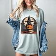 Salem Witch Book Club All Witches Welcome Halloween Reading Women's Comfort Colors T-Shirt Denim