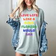 Sarcastic Live Life Like a Book Florida Would Ban Women's Comfort Colors T-Shirt Denim