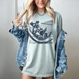Schnauzer Hammock Reading Book Schnauzer Glasses Women's Comfort Colors T-Shirt Denim