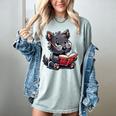 Scottish Terrier Reading a Book Dog Women's Comfort Colors T-Shirt Denim