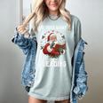 He Sees What You'Ve Been Reading Santa Book Lover Women's Comfort Colors T-Shirt Denim
