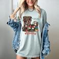 He Sees What You'Ve Been Reading Santa Christmas Bookish Women's Comfort Colors T-Shirt Denim He Sees What You'Ve Been Reading Santa Christmas Bookish Women's Comfort Colors T-Shirt Denim