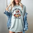 He Sees What You'Ve Been Reading Santa Xmas Book Lover Women's Comfort Colors T-Shirt Denim