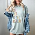 Sip Coffee Pet Cats Read Books Repeat Book Cat Lover Women's Comfort Colors T-Shirt Denim