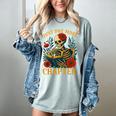 Skeleton Read Book Just One More Chapter Floral Book Lover Women's Comfort Colors T-Shirt Denim