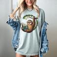 Sloth Reading a Book Lazy Sloth Bookworm Women's Comfort Colors T-Shirt Denim Sloth Reading a Book Lazy Sloth Bookworm Women's Comfort Colors T-Shirt Denim